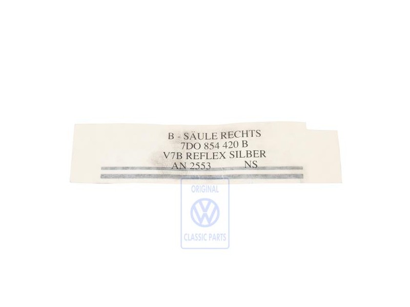 VW Original Feuille Decorative Argent Reflex - 7D0854420B V7B