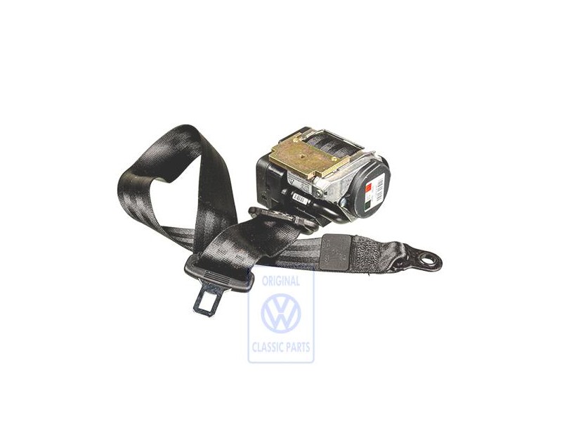 VW Original Ceinture De Securite 3 Points Noir Satine - 7D0857805B 01C