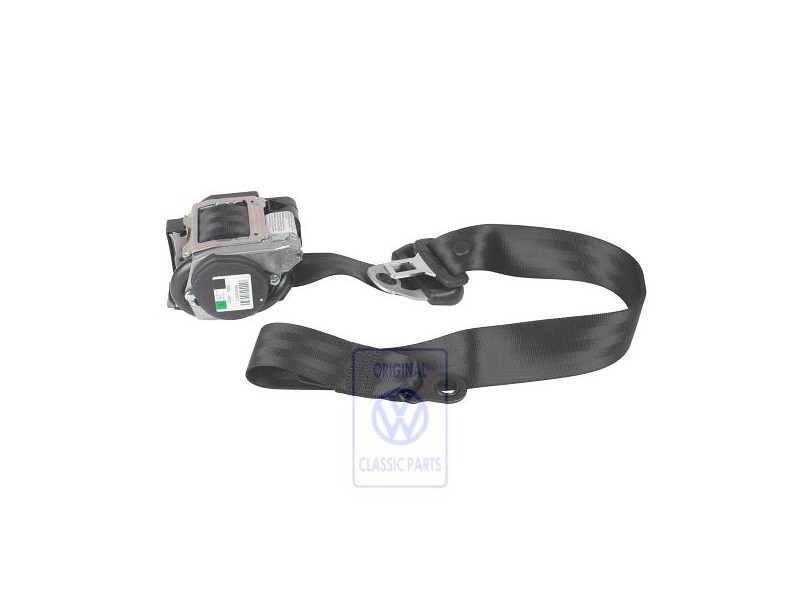 VW Original Ceinture De Securite 3 Points Noir Satine - 7D0857806 01C