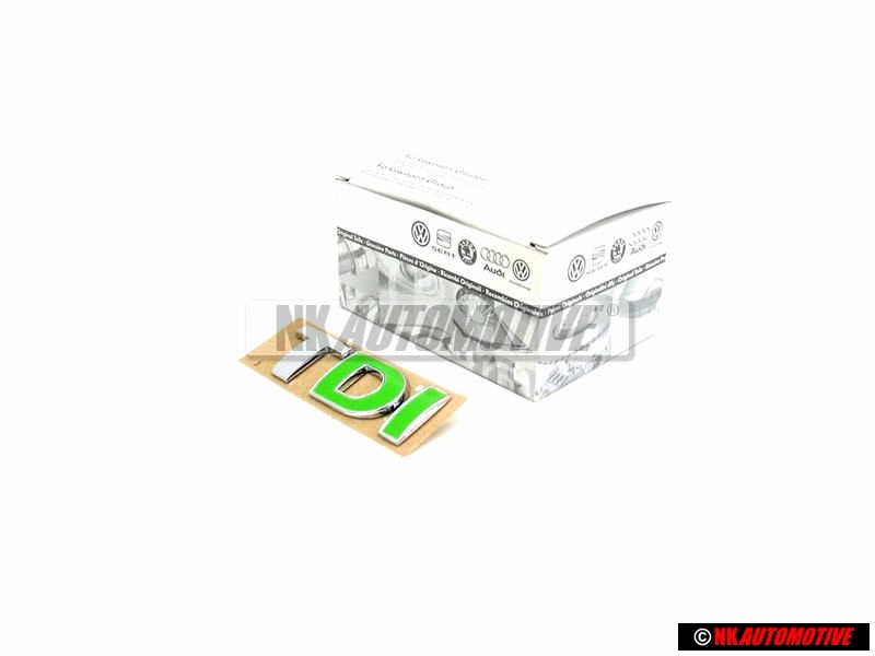 VW Original TDI Arrière Embleme Monogramme Logo Chrome Vert - 3B0853675ACKKH
