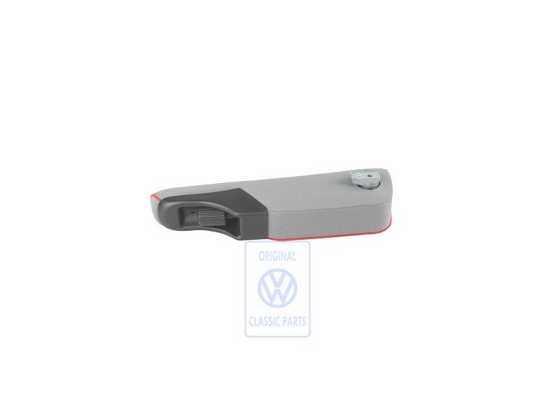 VW Original Accoudoir (Tissu) Gris Flanelle/Rouge - 7D0881082R PAP