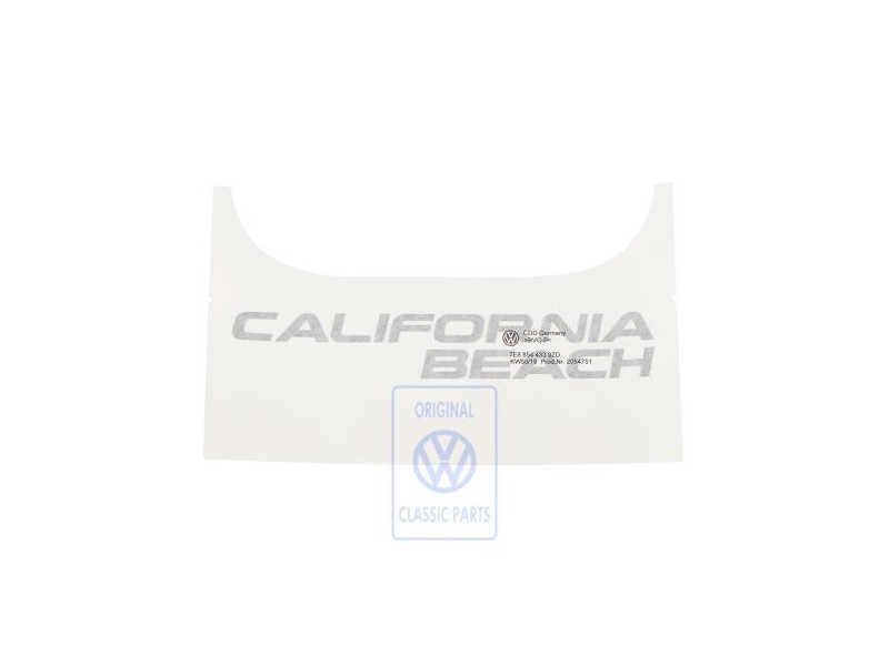 VW Original Inscription Sur Film Argent Diamant (Sombre) - 7E8854433 9ZD