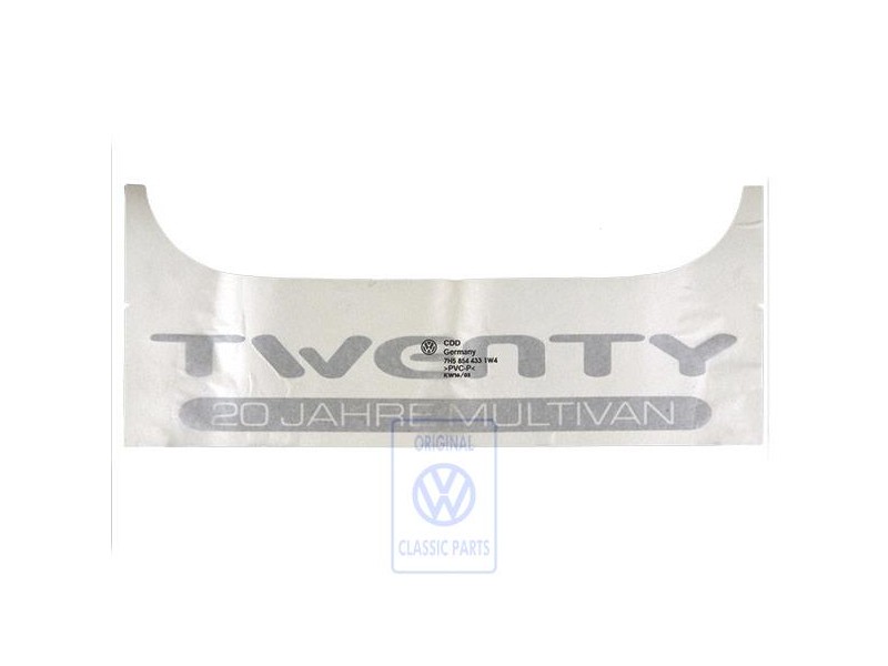 VW Original Inscription Sur Film Argent - 7H5854433 1W4