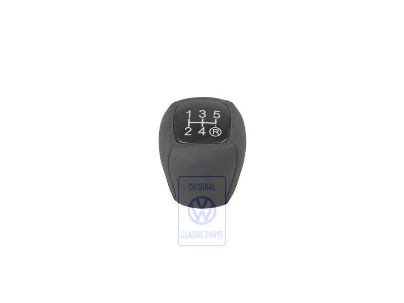 VW Original Pommeau Levier Vitesses (Cuir) Noir - 7M0711141C 1BX