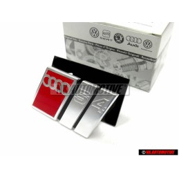 Audi Original S4 Avant Embleme Monogramme Logo Chrome Rouge - 4A0853736 2ZZ