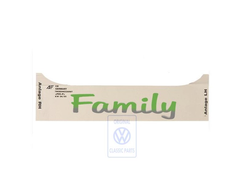 VW Original Inscription Sur Film Spicegreen-Effet Perle - 7M0854433A H6Y