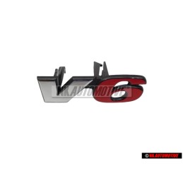 VW Original V6 Avant Embleme Monogramme Logo Chrome Rouge - 7D0853679D EQW