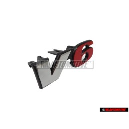 VW Original V6 Avant Embleme Monogramme Logo Chrome Rouge - 7D0853679D EQW