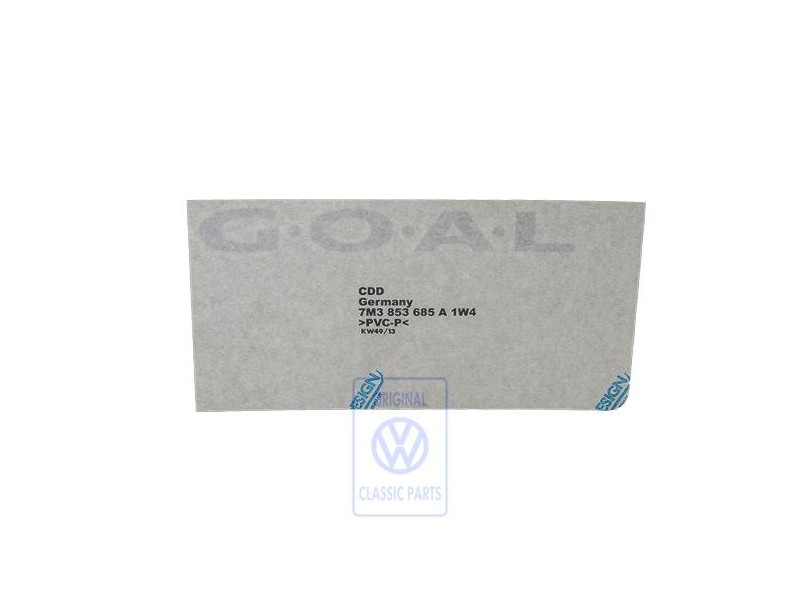 VW Original Inscription Sur Film Argent - 7M3853685A 1W4