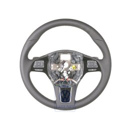 VW Original Volant Direct.Multif. (Cuir) Noir/Brun Ambre - 7P6419091C ADJ