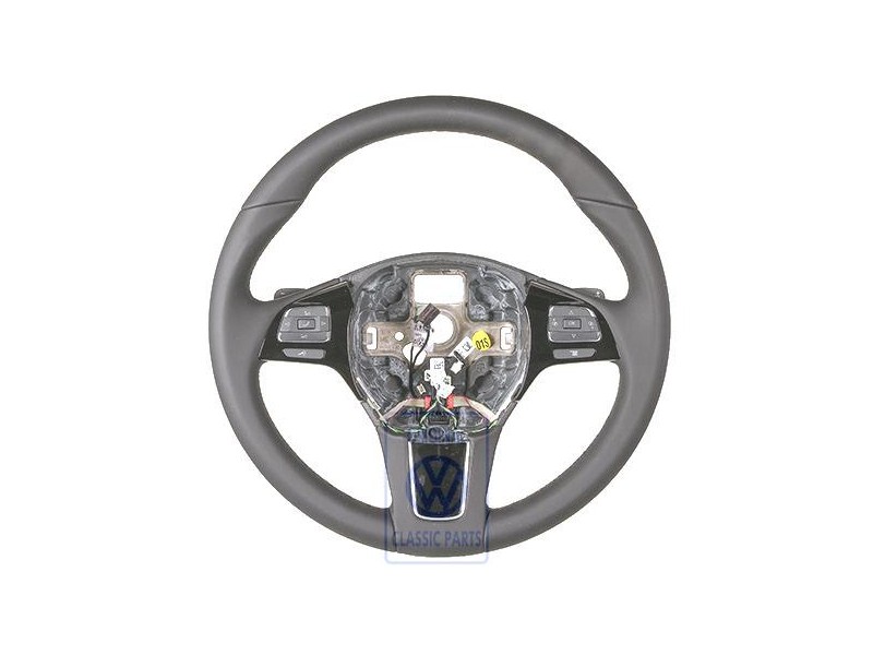 VW Original Volant Direct.Multif. (Cuir) Noir/Brun Ambre - 7P6419091C ADJ