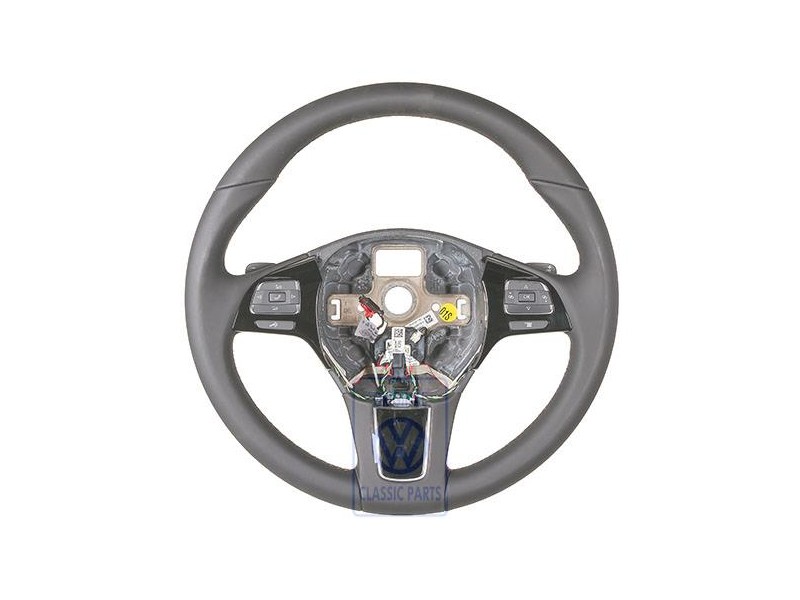 VW Original Volant Direct.Multif. (Cuir) Noir/Brun Ambre - 7P6419091T ADJ