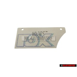 VW Original Inscription Sur Film Argent Stratos/Turquois/Marin - 867853750J BBQ