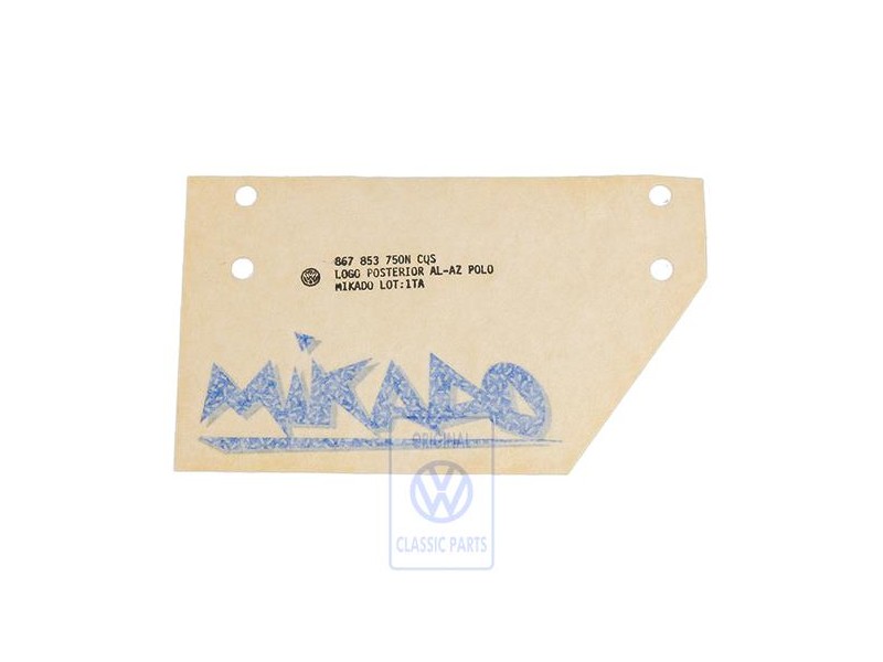 VW Original Inscription Sur Film Bleu Violet - 867853750N CQS