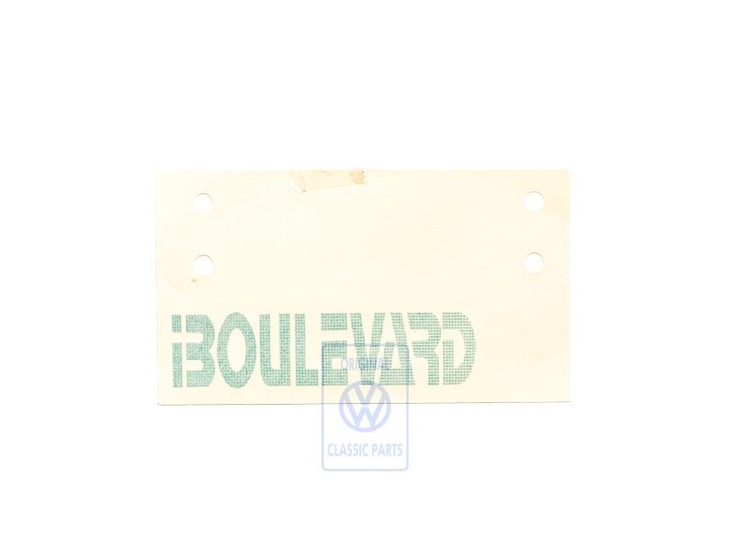 VW Original Inscription Sur Film Turquoise (Vert) - 867853750R 64X