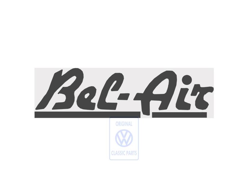 VW Original Inscription Sur Film Bleu Fonce Met./Rouge Tornade - 873853750 XW8