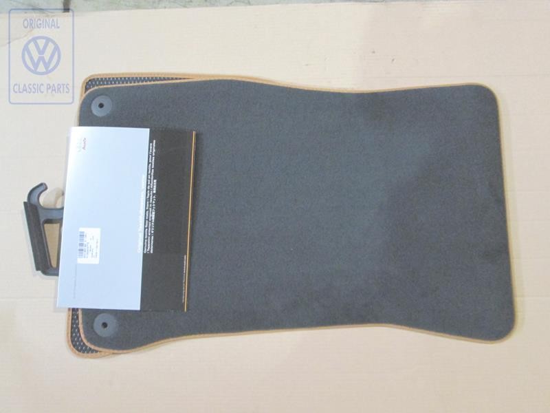 VW Original 1 Serie Tapis Soul (Noir)/Brun Cognac - 8K2863691A VMU