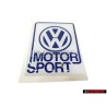 VW Classic Parts VW Motorsport Sticker 50x63mm - ZCP902625