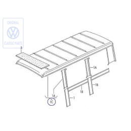 VW Original Ciel De Pavillon Gris/Beige - 255867499A 2AW
