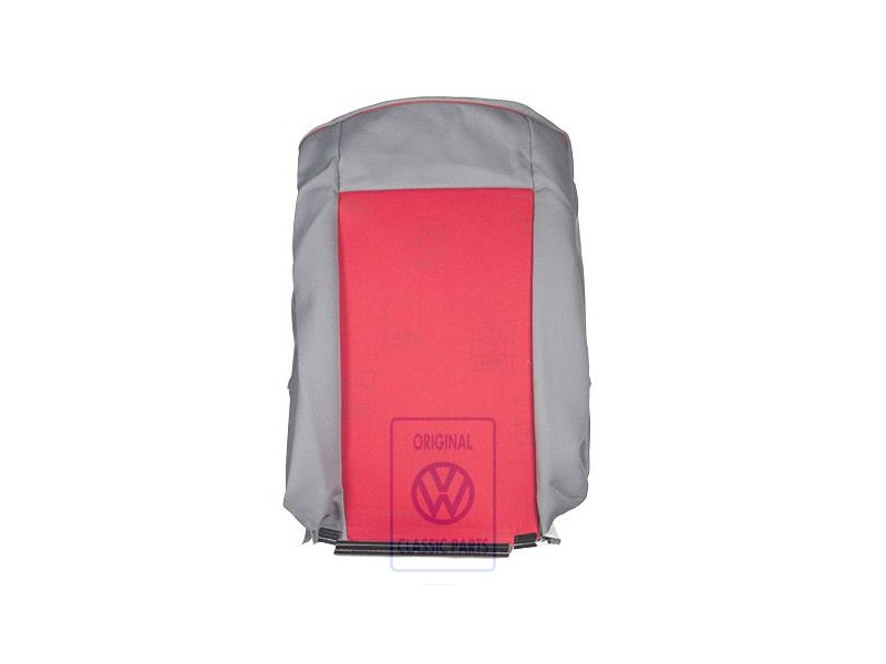VW Original Garniture De Dossier Tissu Gris Flanelle/Rouge - 7D0883455BFPAN