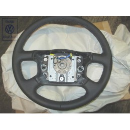 VW Original Volant De Direction Cuir Noir/Gris Flanelle - 7D0419091Q KMY