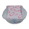 VW Original Garniture De Siege Tissu Gris Flanelle/Rouge - 7D0883405N HUE