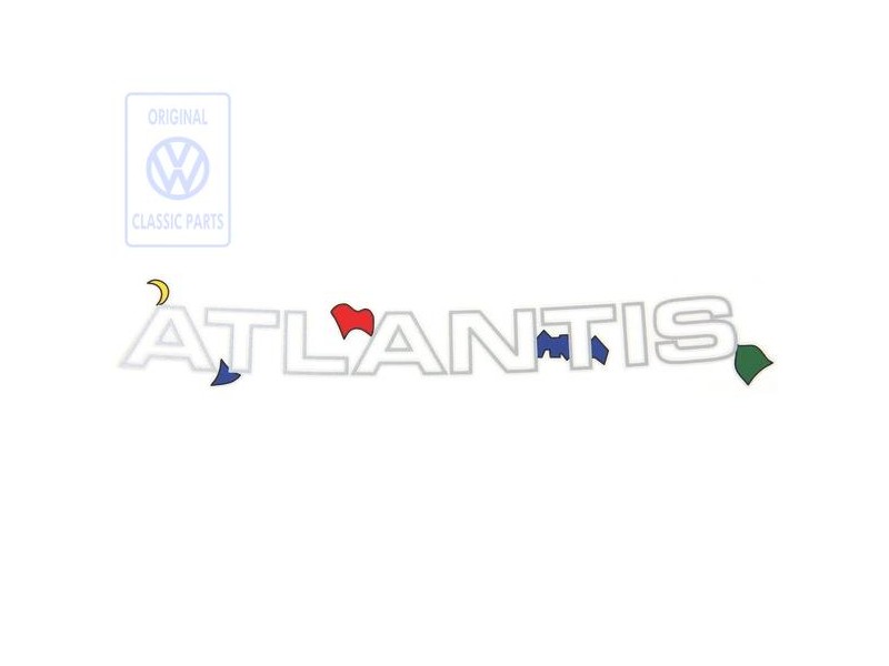 VW Original Inscription Sur Film Argent/Bleu/Rouge/Vert/Jaune - 7D0854431D 45Z
