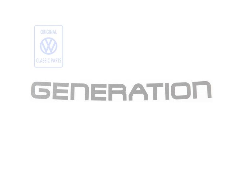 VW Original Inscription Sur Film Argent Diamant - 7D0854431E 9ZD