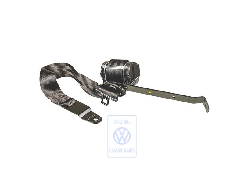 VW Original Ceinture De Securite 3 Points Noir Satine - 705857815 01C
