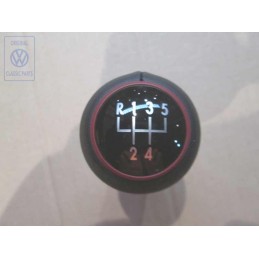 VW Original Pommeau De Levier Des Vitesses Noir/Rouge Murano - 7D0711141 LSR