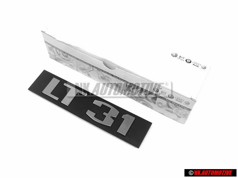 VW Original LT 31 Arrière Embleme Monogramme Logo Argent Brossé - 281853687H