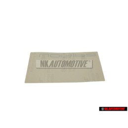 VW Original Inscription Sur Film Argent Foncé - 6N0853750C 1Y4