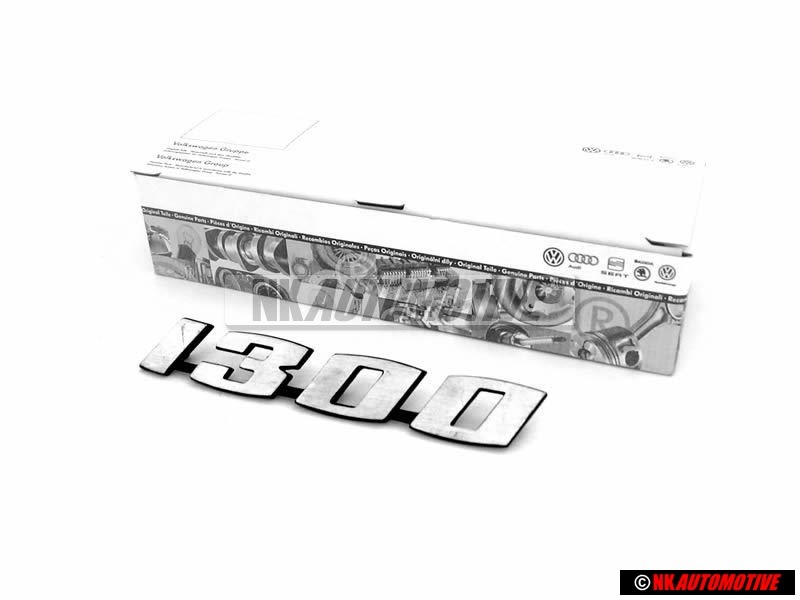 VW Original 1300 Arrière Embleme Monogramme Logo Argent Brossé - 113853687