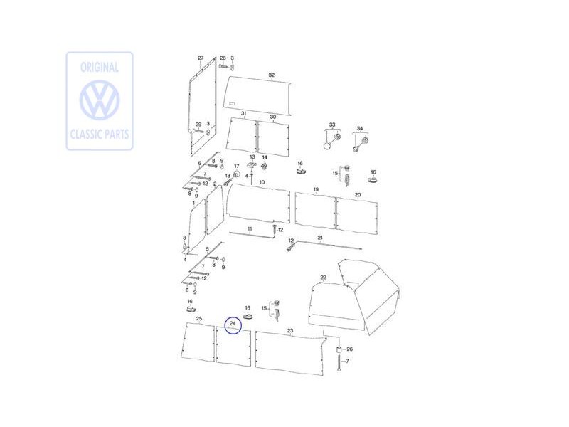 VW Original Rideau P. Glace Lat. 
