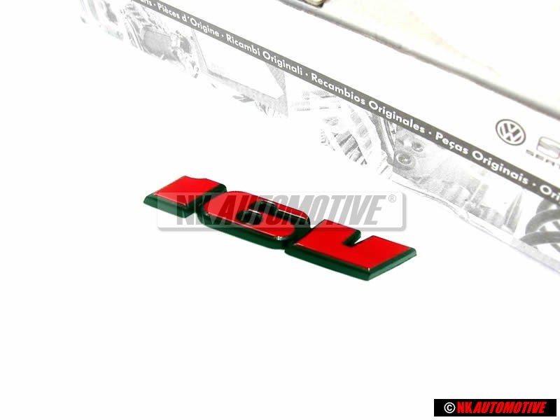 VW Original 16V Arrière Embleme Monogramme Logo Rouge - 357853675A QN5