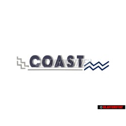 VW Original Inscription Sur Film Bleu Cobalt/Argent - 155853687H BBL