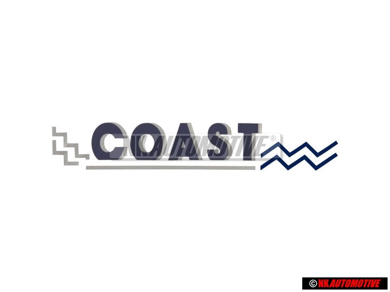 VW Original Inscription Sur Film Bleu Cobalt/Argent - 155853687H BBL