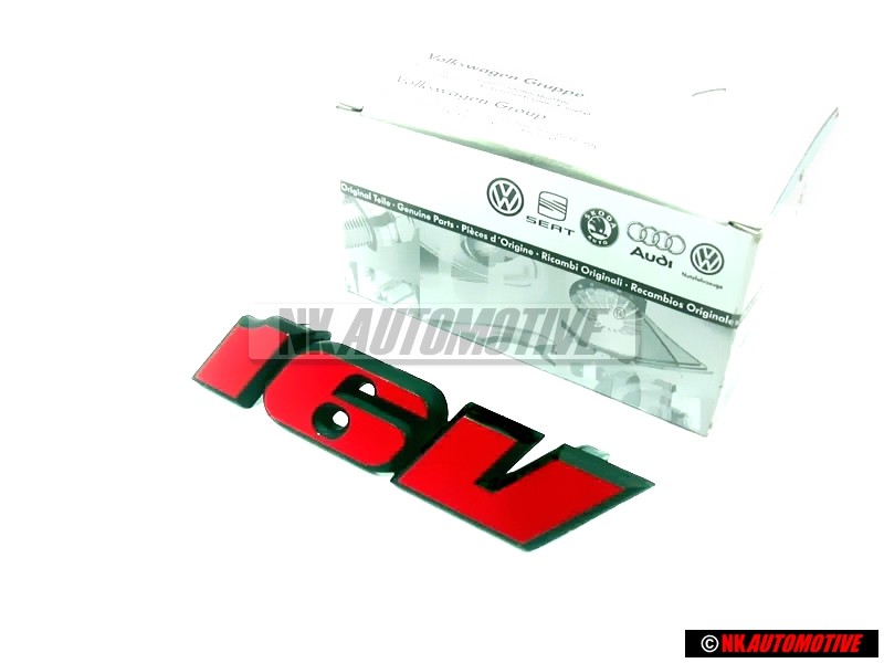 VW Original 16V Avant Embleme Monogramme Logo Rouge - 535853679C QN5
