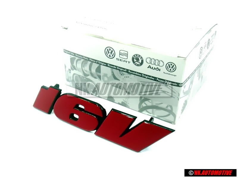 VW Original 16V Avant Embleme Monogramme Logo Rouge - 1H6853679G QN5
