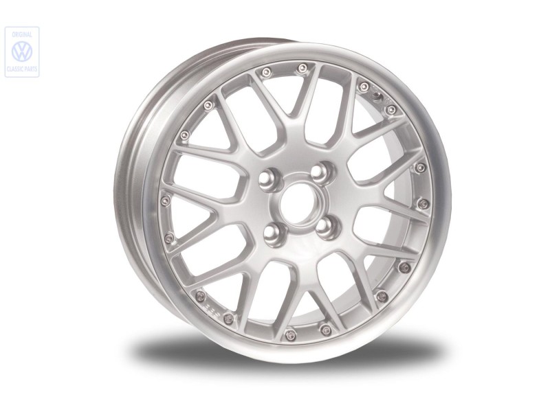 VW Original Jante Aluminium Couleur Chrome Metallise - 6N0601025J 091