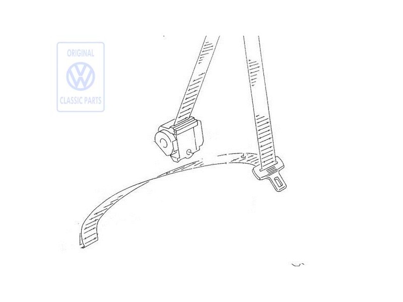VW Original Ceinture De Securite 3 Points - 535857705B
