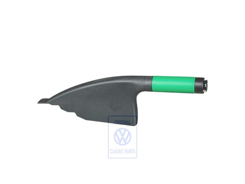 VW Original Revetem. Levier Frein A Main Cuir Vert/Noir - 6X0711461A HRE