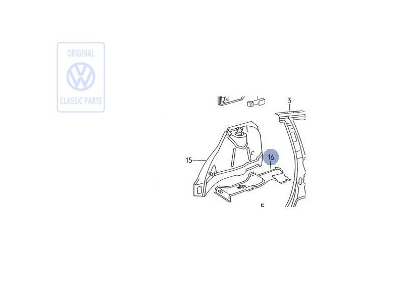 VW Original Renfort Pour Passage De Roue - 535803428A