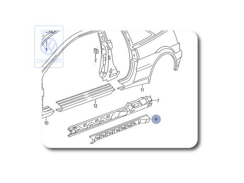VW Original Renfort Supplementaire - 535809705