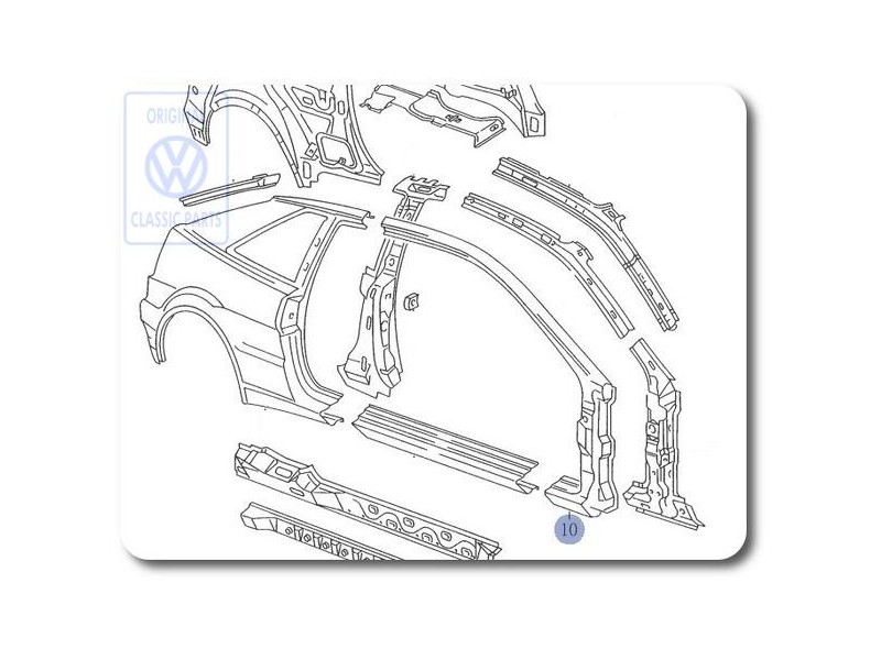 VW Original Section - Colonne A - 535809840A