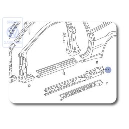 VW Original Renfort Pour Bas De Caisse - 535810621