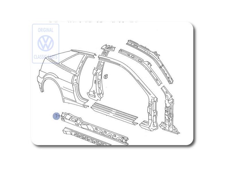 VW Original Renfort Pour Bas De Caisse - 535810622