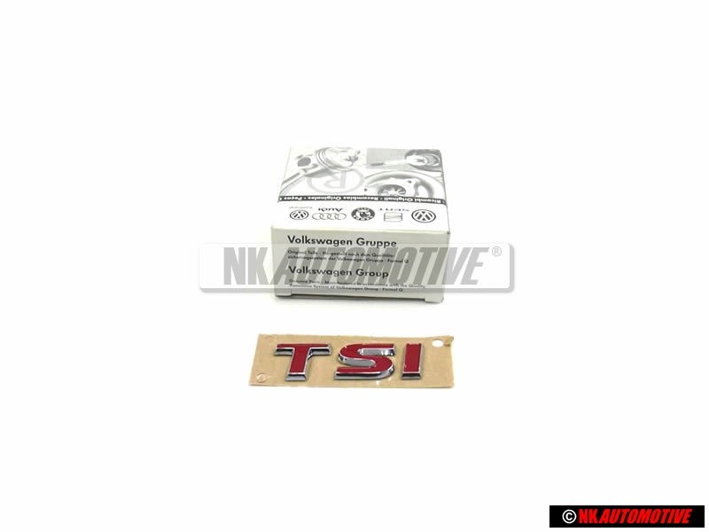 VW Original TSI Arrière Embleme Monogramme Logo Rouge - 3AA853675C GQF