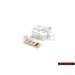 VW Original TDI Arrière Embleme Monogramme Logo Chrome Rouge - 3AA853675H GQF