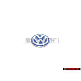 VW Original Clé Embleme Logo Bleu Blanc - 3B0837891 09Z